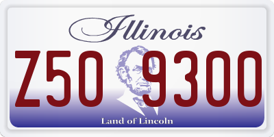 IL license plate Z509300