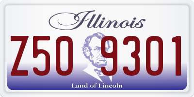 IL license plate Z509301