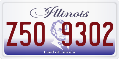 IL license plate Z509302