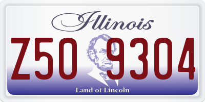 IL license plate Z509304