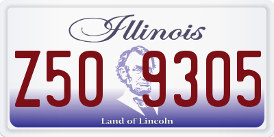 IL license plate Z509305