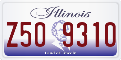 IL license plate Z509310
