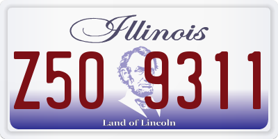 IL license plate Z509311