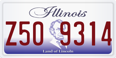 IL license plate Z509314