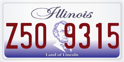 IL license plate Z509315