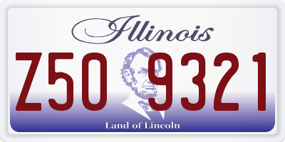 IL license plate Z509321