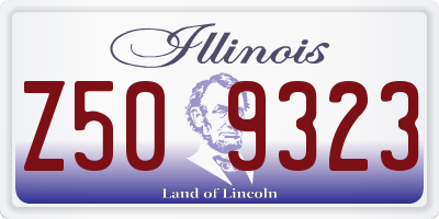IL license plate Z509323