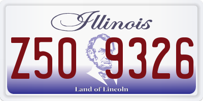 IL license plate Z509326