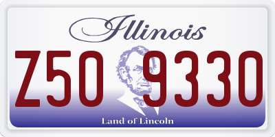 IL license plate Z509330