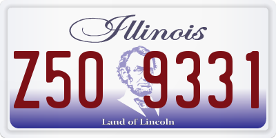 IL license plate Z509331