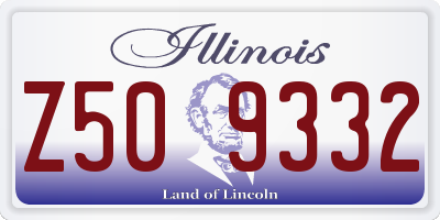 IL license plate Z509332