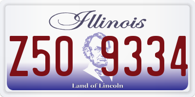 IL license plate Z509334