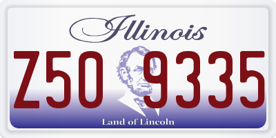 IL license plate Z509335