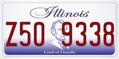 IL license plate Z509338