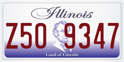 IL license plate Z509347