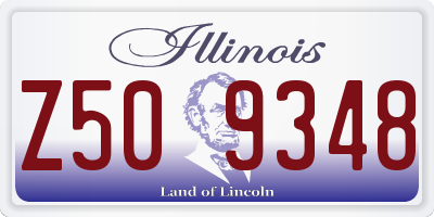 IL license plate Z509348