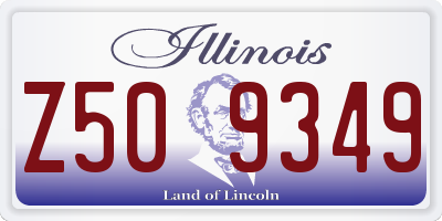 IL license plate Z509349