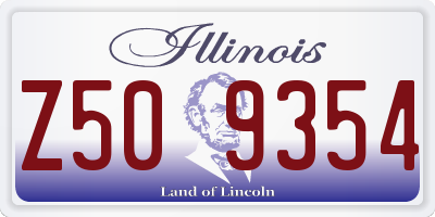 IL license plate Z509354