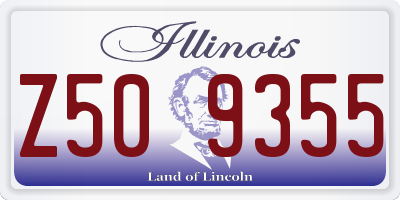 IL license plate Z509355