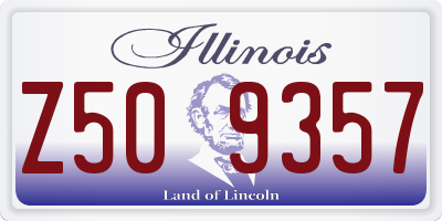 IL license plate Z509357