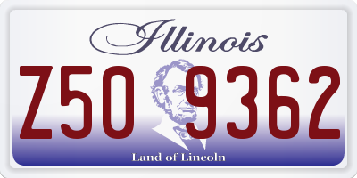 IL license plate Z509362