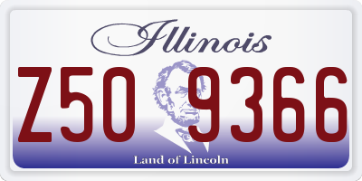 IL license plate Z509366