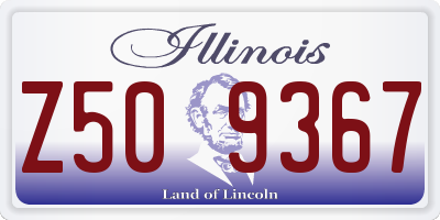 IL license plate Z509367