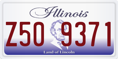 IL license plate Z509371