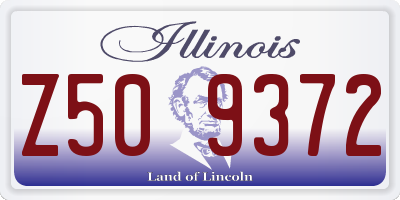 IL license plate Z509372