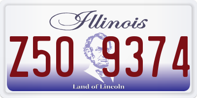 IL license plate Z509374