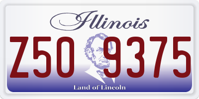 IL license plate Z509375