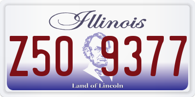 IL license plate Z509377
