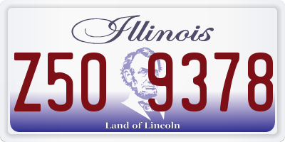 IL license plate Z509378