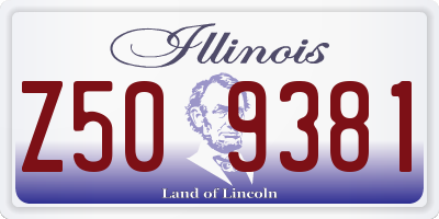 IL license plate Z509381