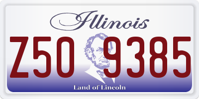 IL license plate Z509385