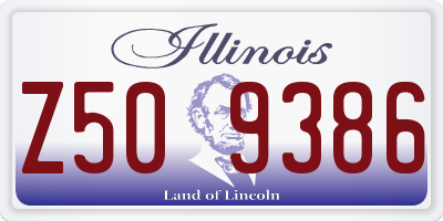 IL license plate Z509386