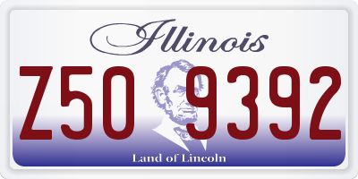 IL license plate Z509392