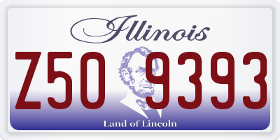 IL license plate Z509393