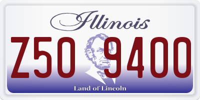 IL license plate Z509400