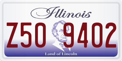 IL license plate Z509402