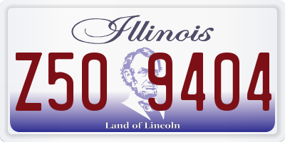 IL license plate Z509404