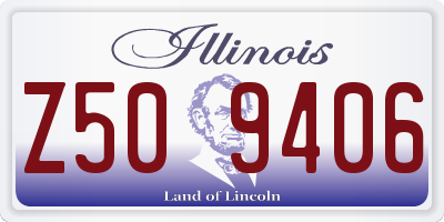 IL license plate Z509406