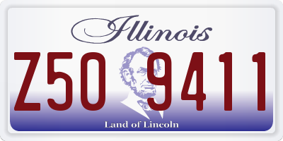 IL license plate Z509411