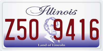 IL license plate Z509416