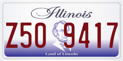 IL license plate Z509417