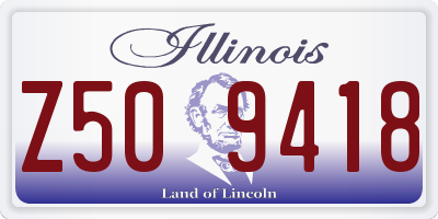 IL license plate Z509418