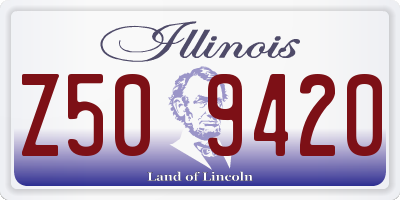 IL license plate Z509420