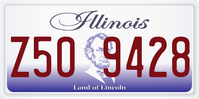 IL license plate Z509428