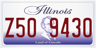 IL license plate Z509430