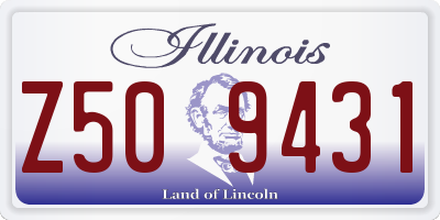 IL license plate Z509431
